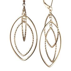 Anne Klein Dangle Gold Tone Earrings